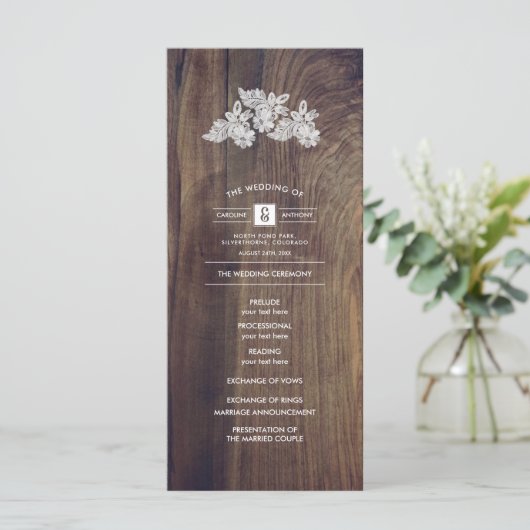 SpitzenBlume | Programm zur Hochzeit von Stallholz (Stehend Vorderseite)