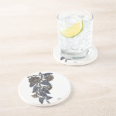 SpitzenBlume Sandstein Untersetzer (Seite)