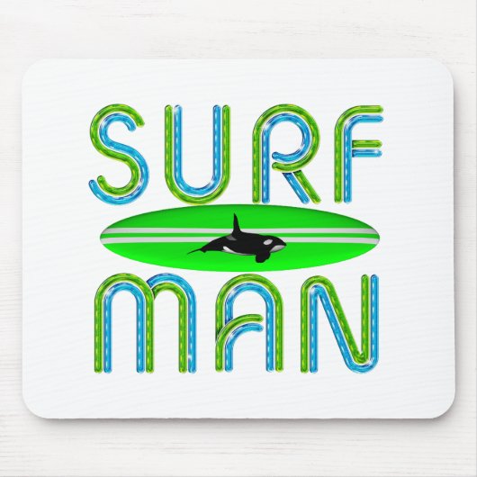 SPITZENbrandungs-Mann Mousepad (Vorne)