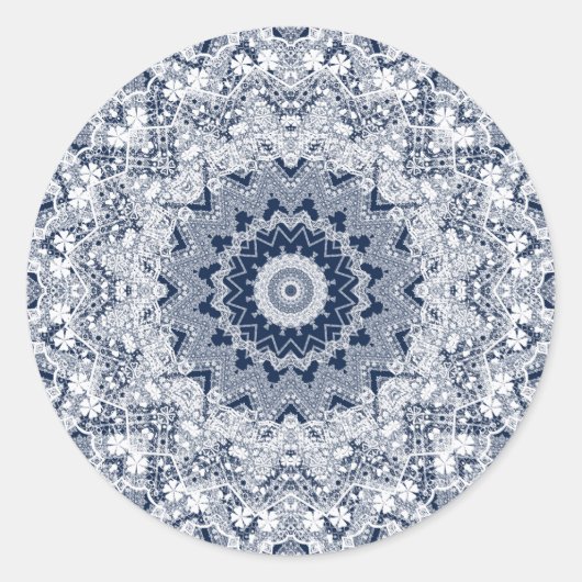 Spitzendekoration Runder Aufkleber (Vorderseite)
