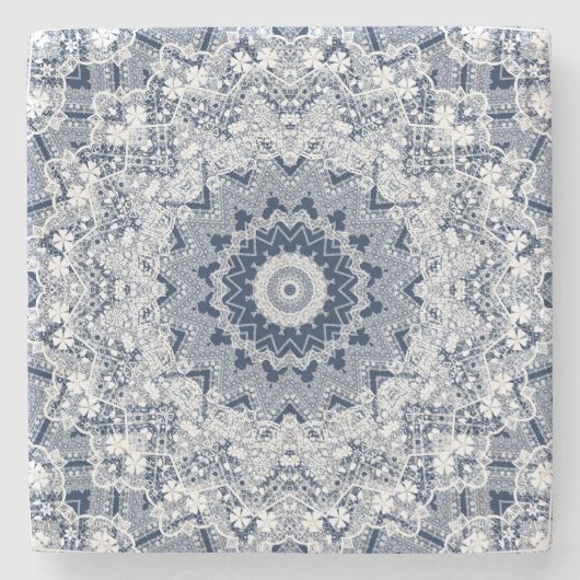 Spitzendekoration Steinuntersetzer (Vorderseite)