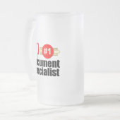 Spitzendokumenten-Spezialist Mattglas Bierglas (Vorderseite Links)