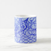 Spitzengewebe in blau. Royal Blue Couture Lace Pat Kaffeetasse (Mittel)