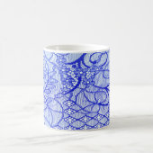 Spitzengewebe in blau. Royal Blue Couture Lace Pat Kaffeetasse (Mittel)