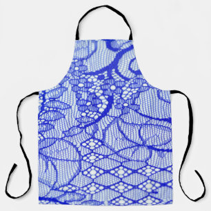 Spitzengewebe in blau. Royal Blue Couture Lace Pat Schürze