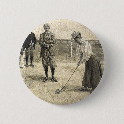 SPITZENgolf-Mädchen Button (Vorderseite)