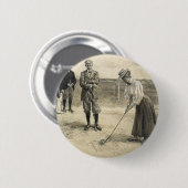 SPITZENgolf-Mädchen Button (Vorne & Hinten)