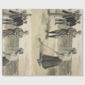 SPITZENgolf-Mädchen Geschenkpapier (Flach)