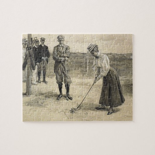 SPITZENgolf-Mädchen Puzzle (Horizontal)