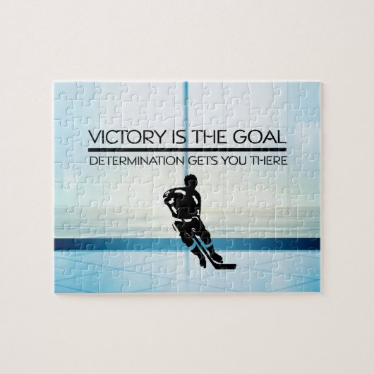 SPITZENHockey-Sieg-Slogan Puzzle (Horizontal)