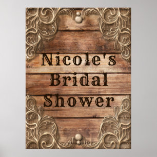 Spitzenholz Rustikales Vintage Western Elegantes B Poster