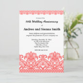 Spitzenjubiläum (rot) einladung (Stehend Vorderseite)