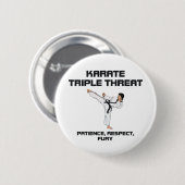 SPITZENkarate-Slogan Button (Vorne & Hinten)