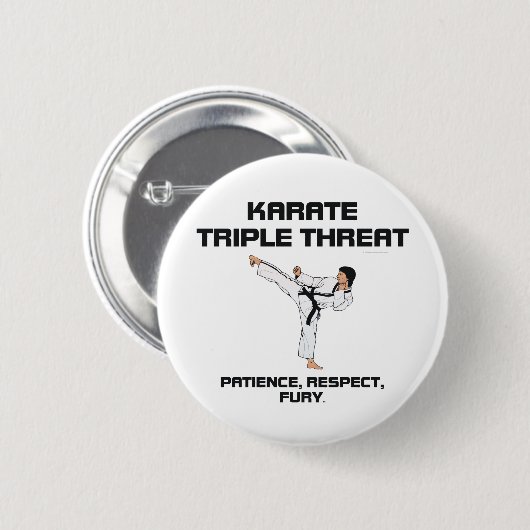 SPITZENkarate-Slogan Button (Vorne & Hinten)