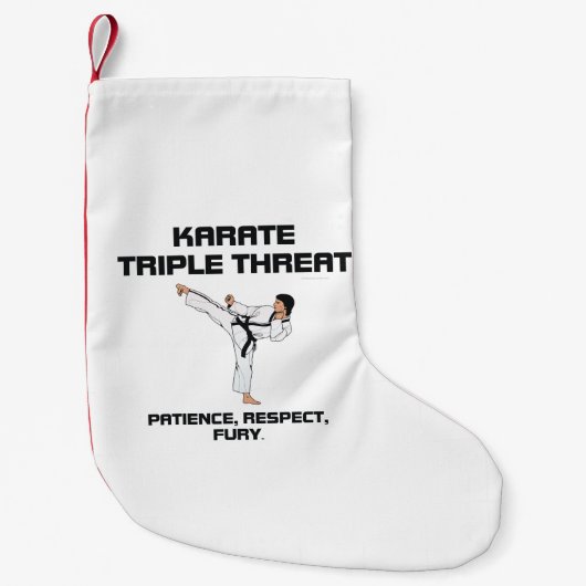 SPITZENkarate-Slogan Kleiner Weihnachtsstrumpf (Vorderseite)