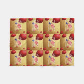 SPITZENKlingeln Pong Sieg Fleecedecke (Vorderseite (Horizontal))