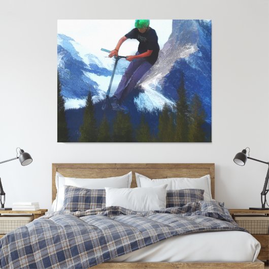 Spitzenleistung - Scooter Boy Leinwanddruck (Insitu (Schlafzimmer))