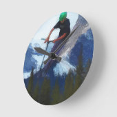 Spitzenleistung - Scooter Boy Runde Wanduhr (Winkel)