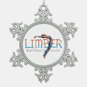 SPITZENLimber Pilates Schneeflocken Zinn-Ornament