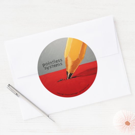 spitzenloser Rundaufkleber Runder Aufkleber (Umschlag)