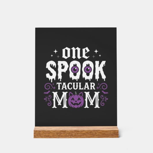 Spitzenmäßiges Halloween-Design für Mütter_1 Acrylschild (Vorderseite)