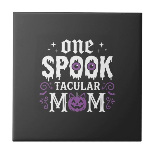 Spitzenmäßiges Halloween-Design für Mütter_1 Fliese (Vorderseite)