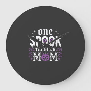 Spitzenmäßiges Halloween-Design für Mütter_1 Große Wanduhr