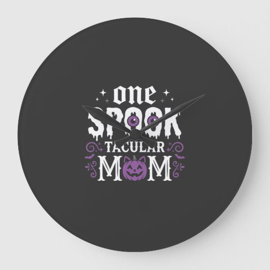 Spitzenmäßiges Halloween-Design für Mütter_1 Große Wanduhr (Vorderseite)