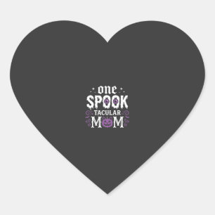 Spitzenmäßiges Halloween-Design für Mütter_1 Herz-Aufkleber