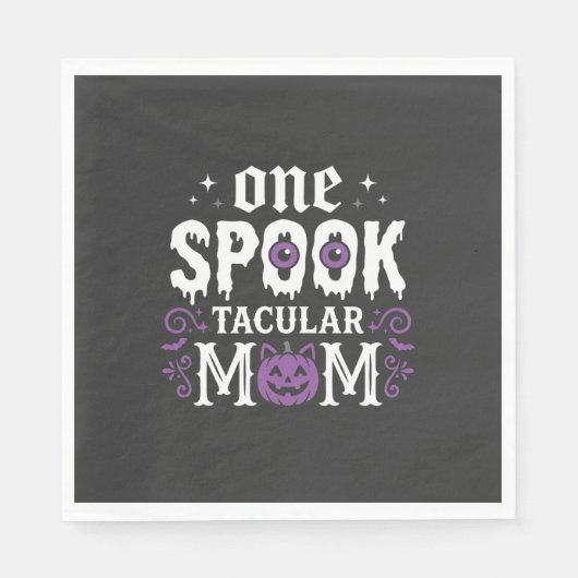 Spitzenmäßiges Halloween-Design für Mütter_1 Serviette (Vorderseite)