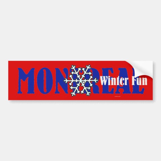 SPITZENmontreal-Winter-Spaß Autoaufkleber (Vorne)