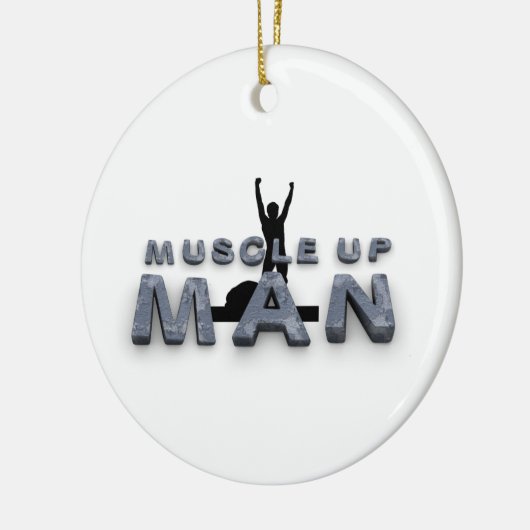 SPITZENmuskel-Mann Keramik Ornament (Links)