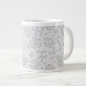 Spitzenmuster, Blume Vintag 1 Jumbo-Tasse (Vorderseite Rechts)