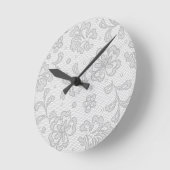 Spitzenmuster, Blume Vintag 1 Runde Wanduhr (Winkel)