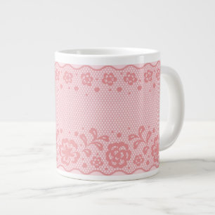 Spitzenmuster, Blume Vintag 3 Jumbo-Tasse