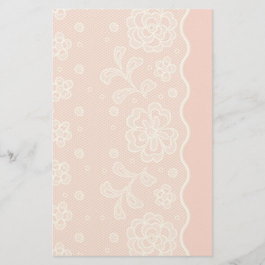 Spitzenmuster, Blume Vintag 4 Briefpapier (Vorderseite)