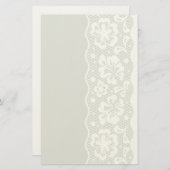 Spitzenmuster, Blume Vintag 5 Briefpapier (Vorne/Hinten)