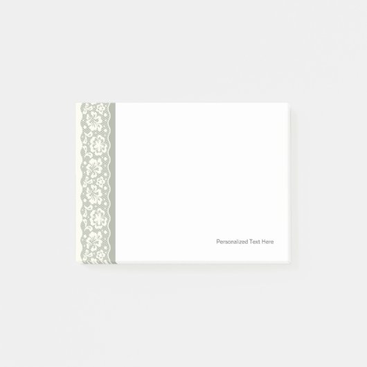 Spitzenmuster, Blume Vintag 5 Post-it Klebezettel (Vorderseite)