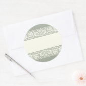 Spitzenmuster, Blume Vintag 5 Runder Aufkleber (Umschlag)