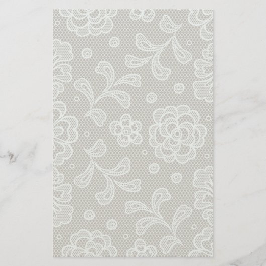 Spitzenmuster, Blume Vintag 6 Briefpapier (Vorderseite)