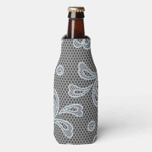 Spitzenmuster, Blume Vintag 6 Flaschenkühler (Flaschenvorderseite)