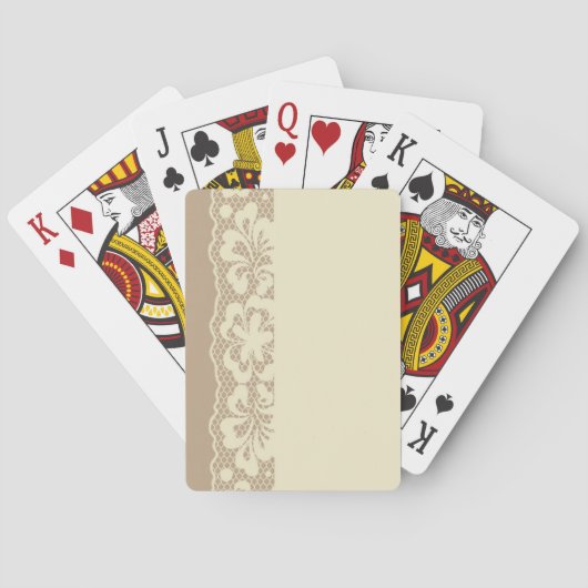 Spitzenmuster, Blume Vintag 7 Spielkarten (Rückseite)