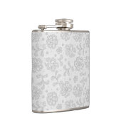 Spitzenmuster, Blumen vintage 1 Flachmann (Rechts)