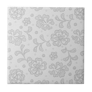 Spitzenmuster, Blumen vintage 1 Fliese