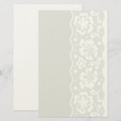 Spitzenmuster, Blumen vintage 5 Briefpapier (Vorne/Hinten)