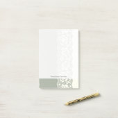Spitzenmuster, Blumen vintage 5 Post-it Klebezettel (Auf Schreibtisch)