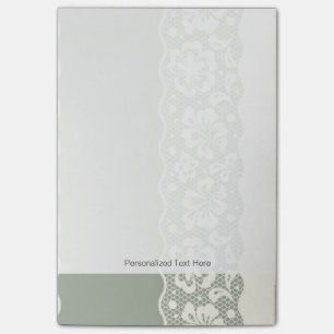 Spitzenmuster, Blumen vintage 5 Post-it Klebezettel