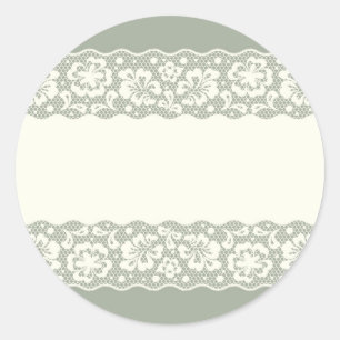 Spitzenmuster, Blumen vintage 5 Runder Aufkleber