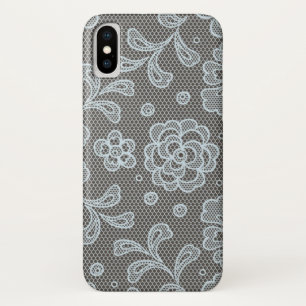 Spitzenmuster, Blumen vintage 6 iPhone X Hülle