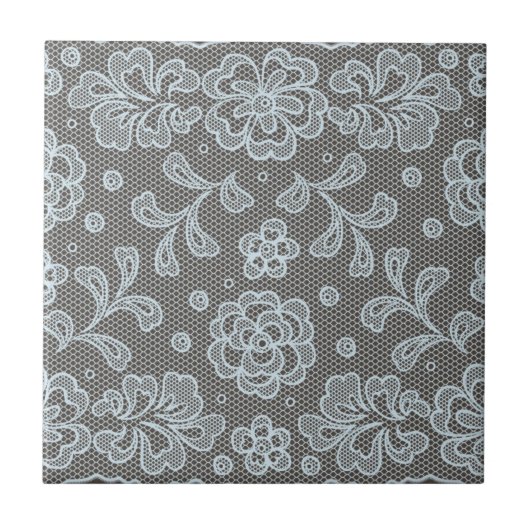 Spitzenmuster, Blumen vintage 6 Fliese (Vorderseite)